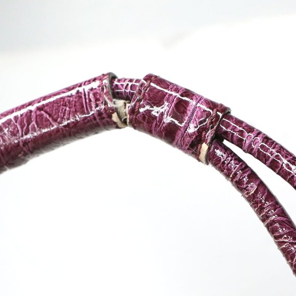 Vintage Y2K Guess Purple Croco Embossed Shoulder Bag Handbag Faux Leather Retro - Picture 12 of 14